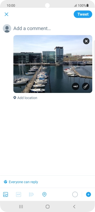 Press the text input field.