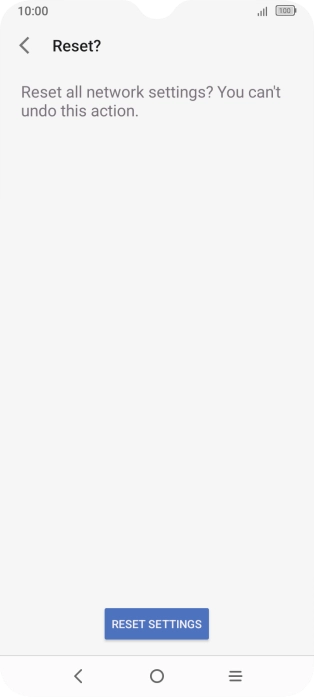 Press RESET SETTINGS.