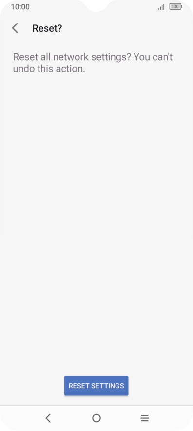 Press RESET SETTINGS.