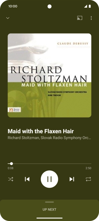 Press arrow right to go to the next audio file.