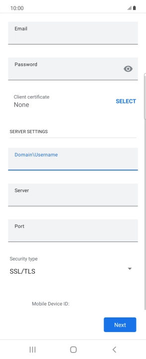 Press the field below 