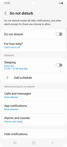 Press the indicator next to 
