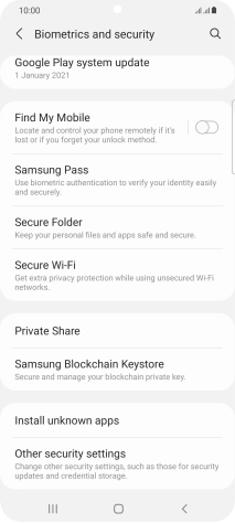 Press Other security settings. Press Other security settings.