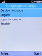 Select Display language.