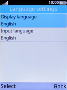 Select Display language.