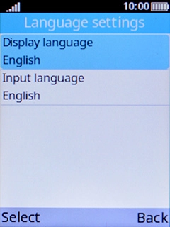 Select Display language.