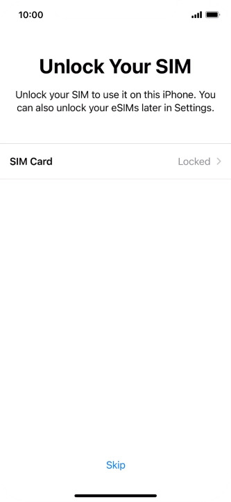 Press SIM Card. Press SIM Card.