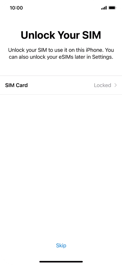 Press SIM Card. Press SIM Card.