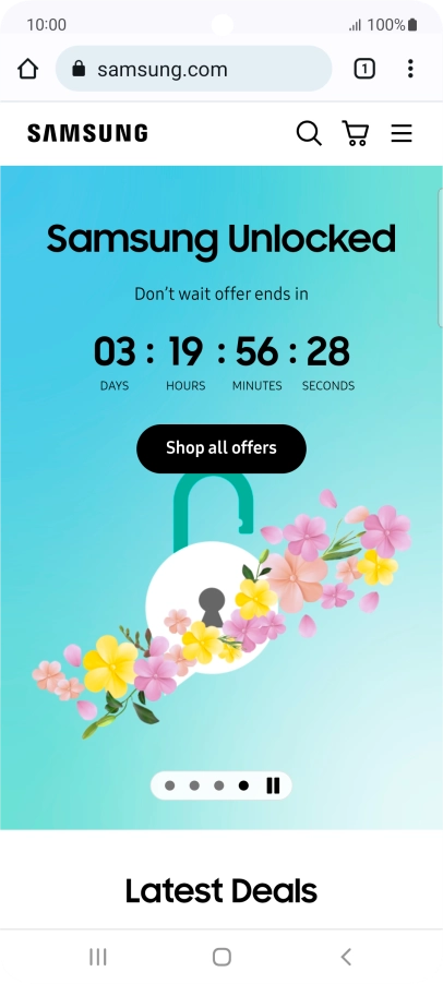 Press the address bar.