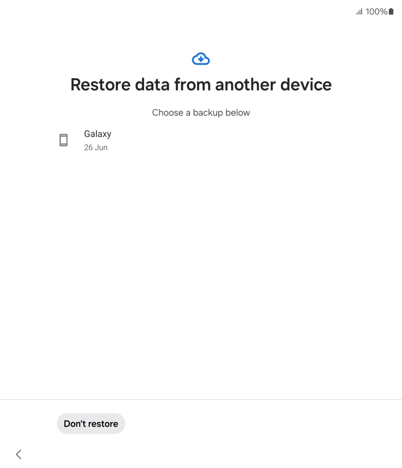 Press the required backup and your phone restores the content of the selected backup. Subsequently, follow the instructions on the screen to set up your phone and prepare it for use.