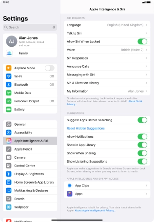 Press the indicator next to 