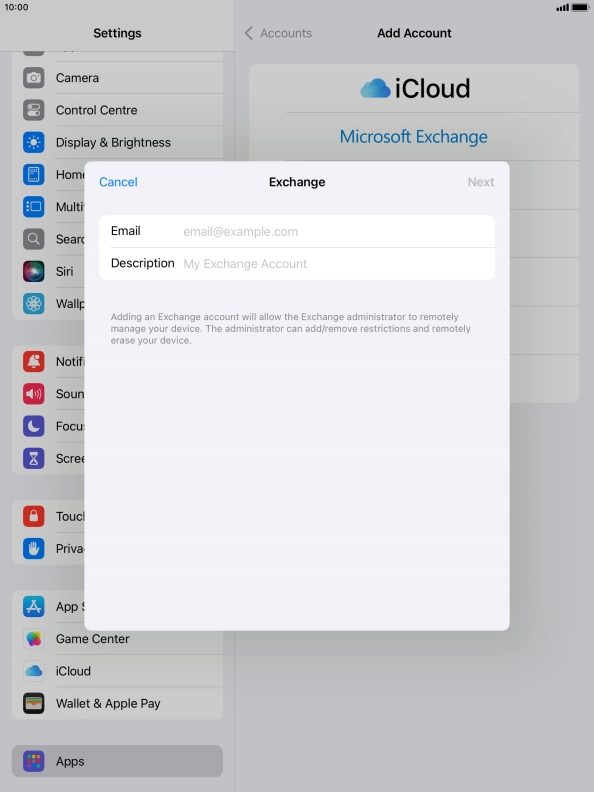 Press Email and key in your email address. Press Email and key in your email address.