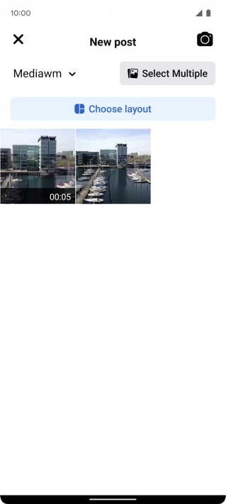 Press the required picture or video clip.