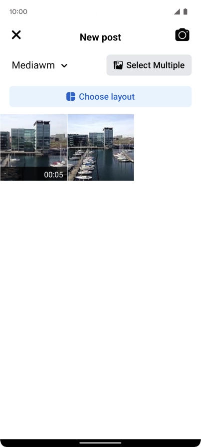 Press the required picture or video clip.