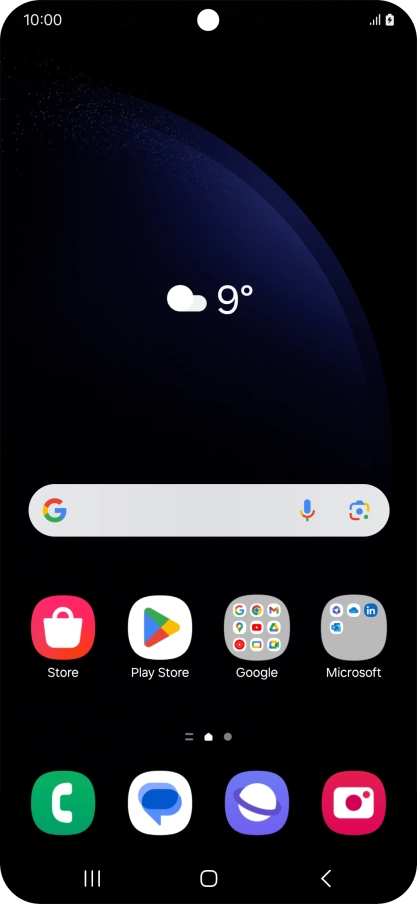The battery charging icon shows that the battery is charging.