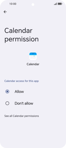 The app activity for the selected app is displayed.