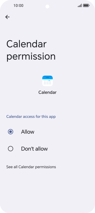 The app activity for the selected app is displayed.