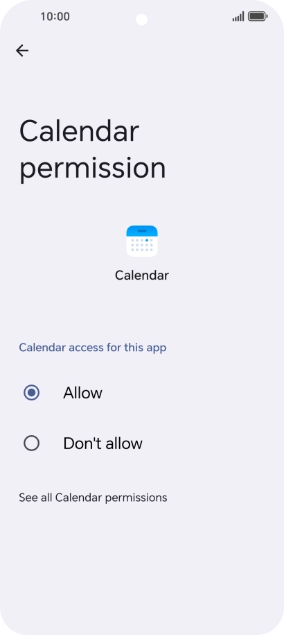 The app activity for the selected app is displayed.