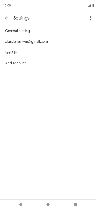 Press the required email account. Press the required email account.