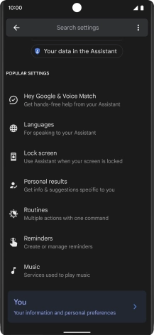 Press Hey Google & Voice Match.