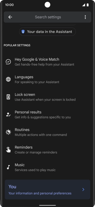 Press Hey Google & Voice Match.