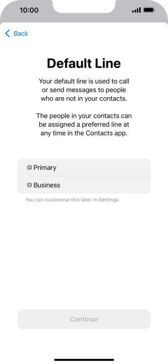 Press the required price plan. Press the required price plan.