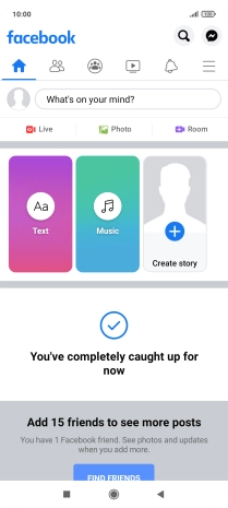 Press the text input field. Press the text input field.