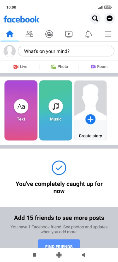 Press the text input field. Press the text input field.