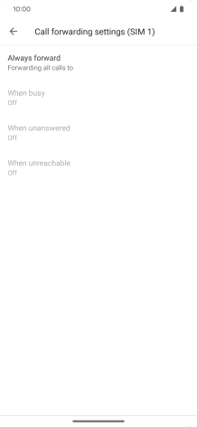 Press the required divert type.