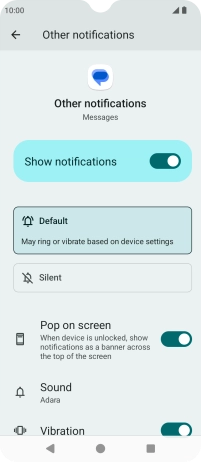 Press the Home key to return to the home screen.