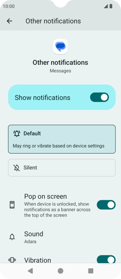 Press the Home key to return to the home screen.