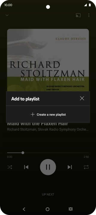 Press Create a new playlist. Press Create a new playlist.