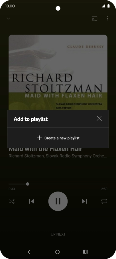 Press Create a new playlist. Press Create a new playlist.