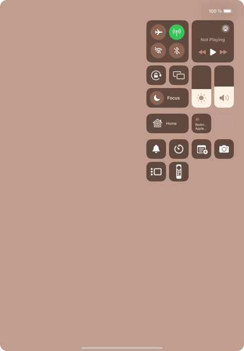 Press the flight mode icon to turn the function on or off.