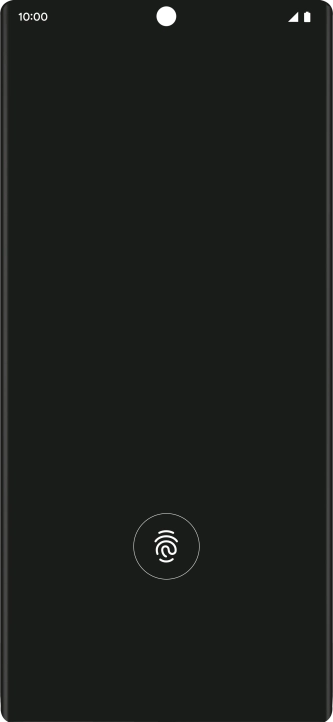 Place your finger on the fingerprint sensor to unlock your phone.