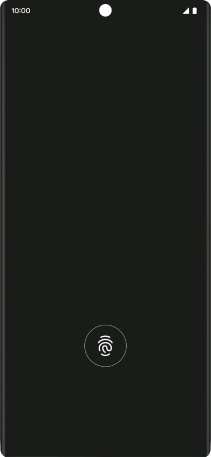 Place your finger on the fingerprint sensor to unlock your phone.