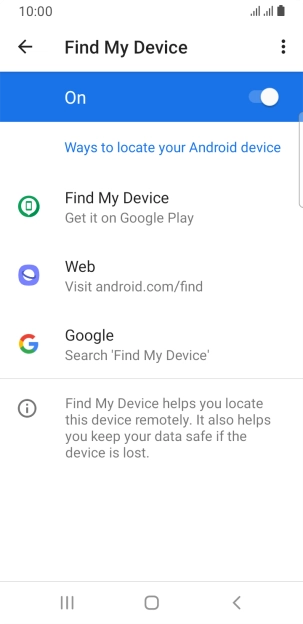 Press the Home key to return to the home screen.