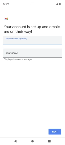 Press Your name and key in the required sender name.