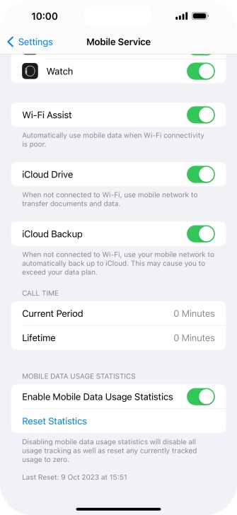Press the indicator next to 