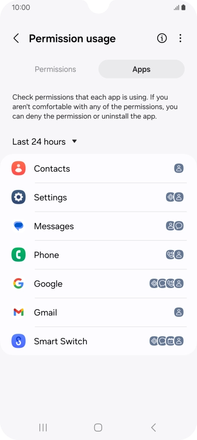 Press the drop down list.