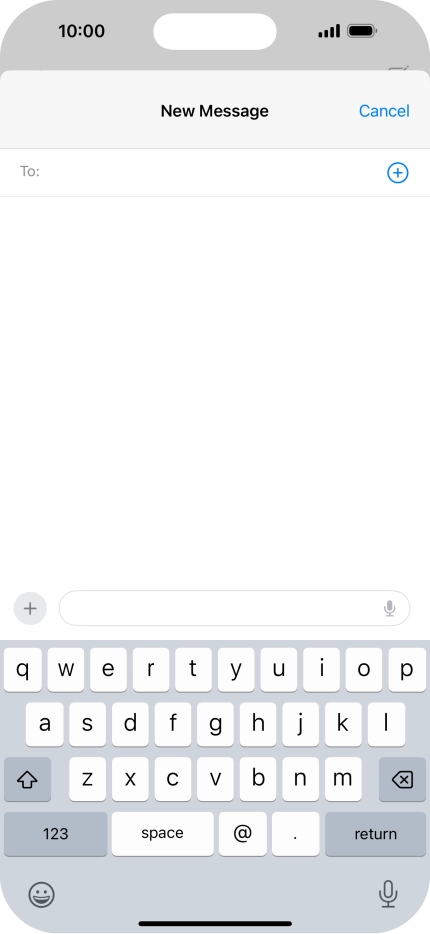 Press To: and key in the first letters of the recipient's name.