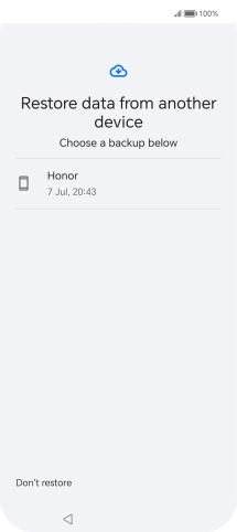 Press the required backup and your phone restores the content of the selected backup. Subsequently, follow the instructions on the screen to set up your phone and prepare it for use. Press the required backup and your phone restores the content of the selected backup. Subsequently, follow the instructions on the screen to set up your phone and prepare it for use.