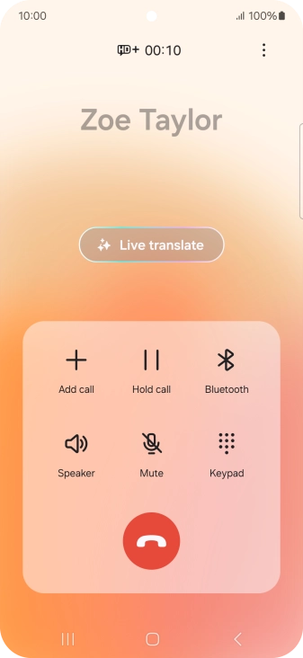 Press Live translate.