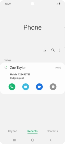 Press the information icon. Press the information icon.
