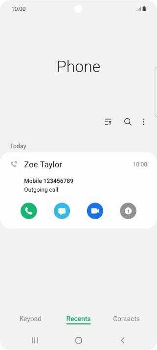 Press the information icon. Press the information icon.