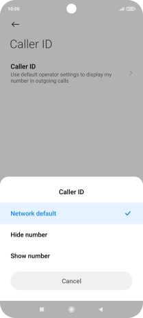 Press Show number to turn on caller identification.