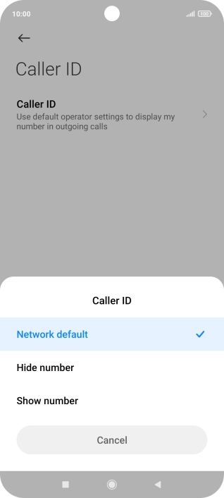 Press Show number to turn on caller identification.