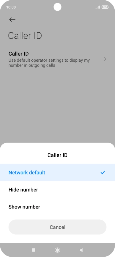 Press Show number to turn on caller identification.