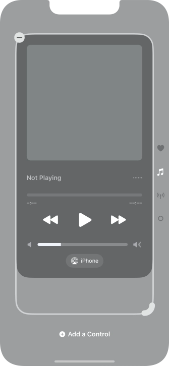 Press the remove icon on the required Control Centre page to remove it from Control Centre. Press the remove icon on the required Control Centre page to remove it from Control Centre.