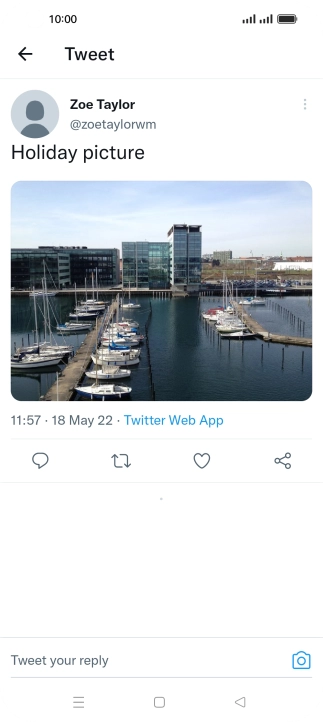 Press the text input field.